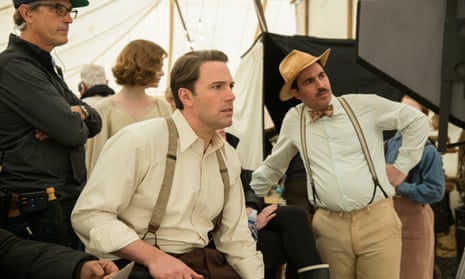 Dry run: Affleck on the set of his new Prohibition-era film Live by Night.