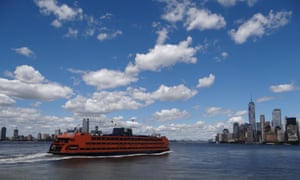 The Staten Island ferry heads for Manhattan