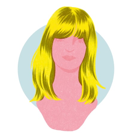 An illustration of a mullet hairstyle on a dummy