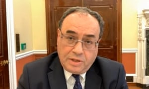 Governor of the Bank of England Andrew Bailey giving evidence to the Treasury Select Committee todya