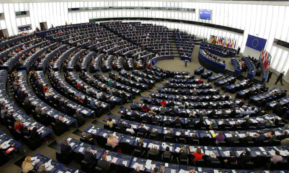 Members of the European Parliament take part in a voting session in Strasbourg, France
