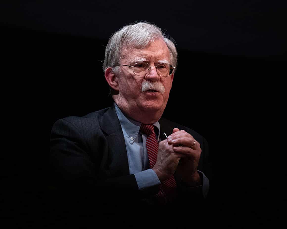 FILES-US-POLITICS-DIPLOMACY-BOOKS-BOLTON(FILES) In this file photo taken on February 17, 2020, former National Security Advisor John Bolton speaks during a public discussion at Duke University in Durham, North Carolina. - Bolton will defy the White House and publish a book that suggests US President Donald Trump committed impeachable offenses beyond Ukraine, his publisher said on June 12, 2020. Trump earlier this year had warned that Bolton should not publish his book while the president is still in the White House, whose lawyers have reportedly contended that large portions of the material in the memoir is classified. (Photo by Logan Cyrus / AFP) (Photo by LOGAN CYRUS/AFP via Getty Images)