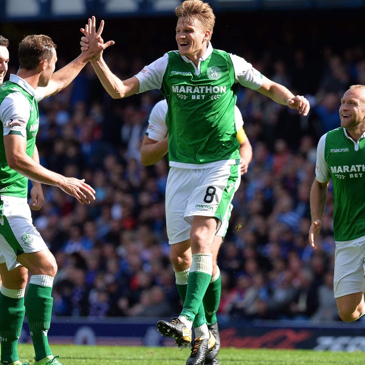 vykintas slivka s strike seals win for neil lennon s hibernian at rangers scottish premiership the guardian