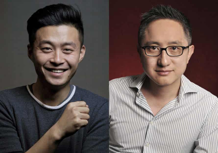 Two of the film’s three directors, Weixi Chen (left) and Hao Wu