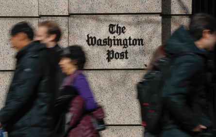 a sign reads ‘The Washington Post’