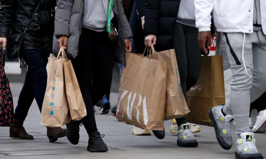 Oxford Street shoppers in central London.