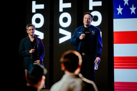 Elon Musk speaks in Wisconsin on 30 March.