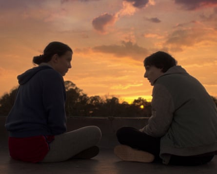 Millie Bobby Brown and Finn Wolfhard in season five of Stranger Things.