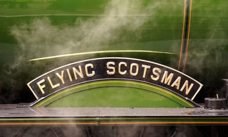 The name plate for the Flying Scotsman