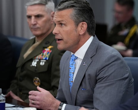 US secretary of defence Pete Hegseth meets with Wes Streeting at the Pentagon