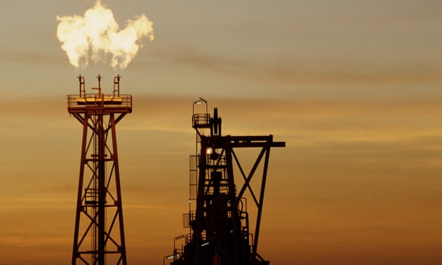 Fire from an oil production ship