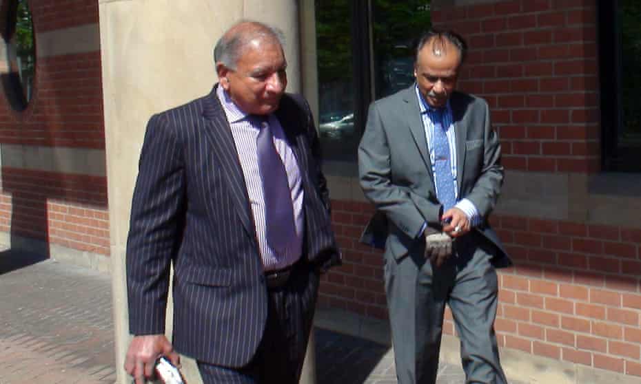Mohammed Zaman, 52 (right) leaving Teesside crown court.