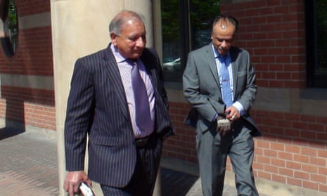 Mohammed Zaman (right) seen leaving Teesside crown court.