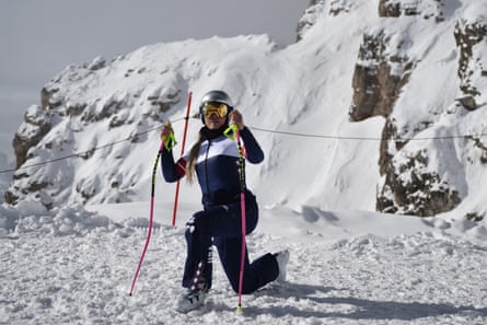 Lindsey Vonn prepares for her training run