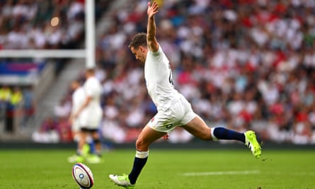 England's George Ford takes a late penalty against Wales.