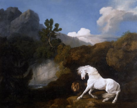 One of the most subversive of all the great artists… George Stubbs, Horse Frightened by a Lion (1770).