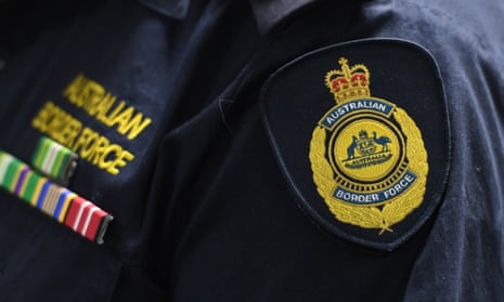 An Australian Border Force emblem on a uniform