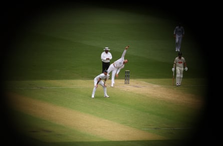 Will Jacks bowls during day three of the third test.