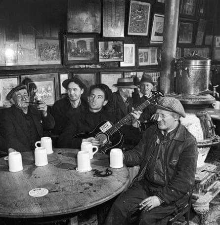 ‘Everything was coming out so quickly’ … Guthrie in McSorley’s bar, New York.