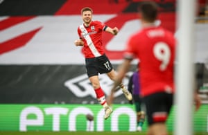 Stuart Armstrong celebrates after scoring against Sheffield United this month.