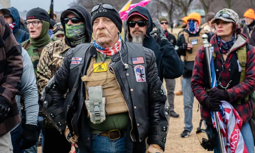 Trump supporters march from the Washington Monument to the Capitol during the Stop the Steal rally.