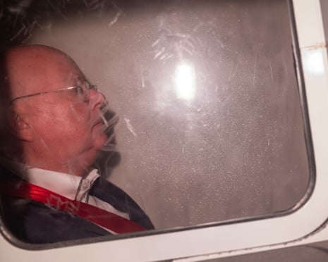 Peter Murrell arrives in a prison van at the high court in Edinburgh on Tuesday
