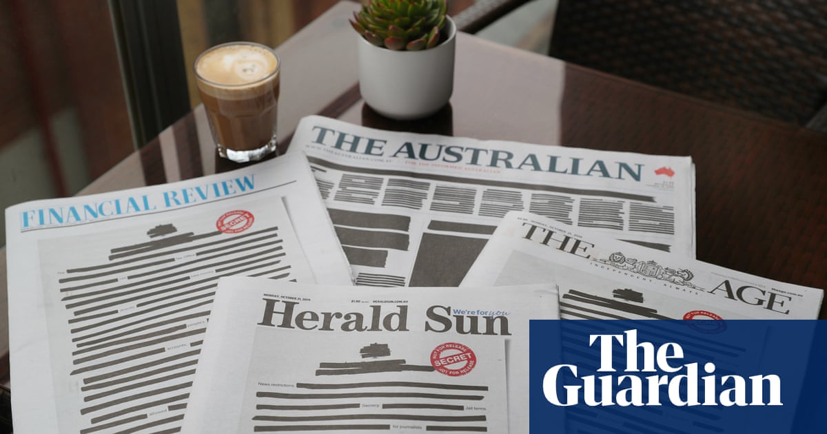 Australian newspapers black out front pages to fight back against secrecy laws