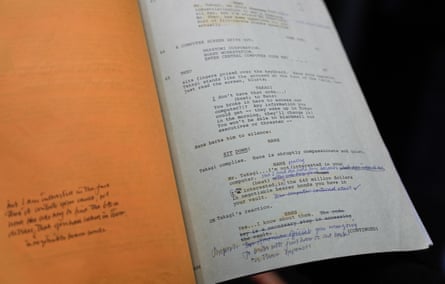 Rickman’s shooting script for Die Hard is among the auction lots.