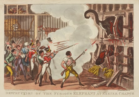George Cruikshank’s 1826 aquatint of the death of Chunee.