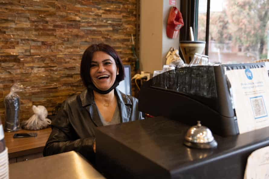 Sandy Kourouche, who owns and runs Big Sahara Cafe in western Sydney.