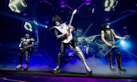 Kiss, performing live