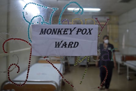 An isolation ward built as a precautionary measure for monkeypox patients at a hospital in Ahmedabad, 25 July 2022.
