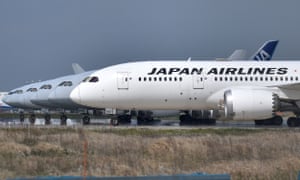 A Japan Airlines passenger plane on the tarmac at Tokyo’s Haneda airport.