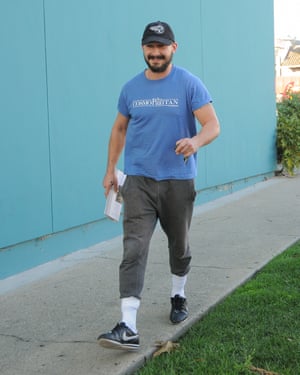 Sweatpants and socks â ¦ Shia LaBeouf