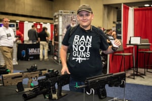 How about we ban idiots and guns? Just a thought.