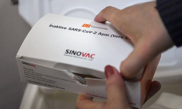 Sinovac vaccine at a hospital in Istanbul