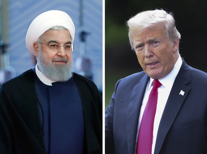 Iranian president Hassan Rouhani and US president Donald Trump