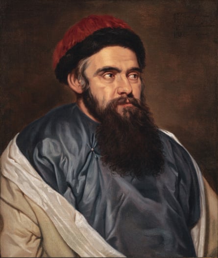 Painting of a bearded man in fine robes