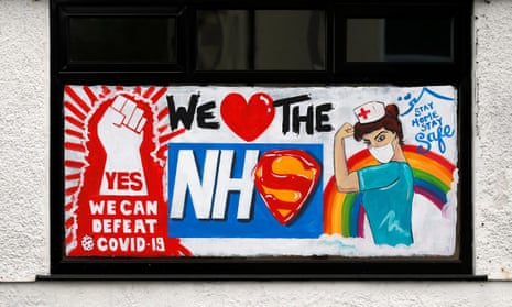 Graffiti in support of the NHS.