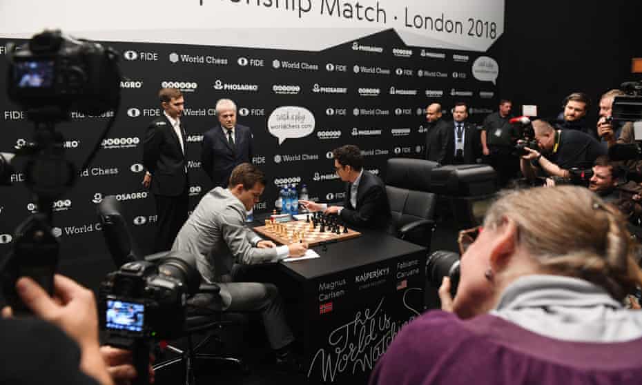 Magnus Carlsen and Fabiano Caruana