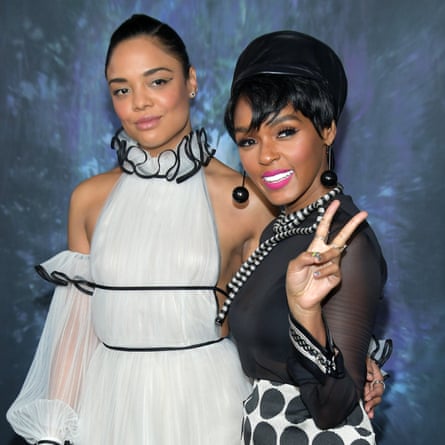 Monáe with Tessa Thompson at a film premiere