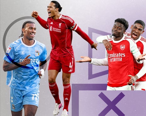 Haji Wright, van Dijk, Bukayo Saka and Cristhian Mosquera.