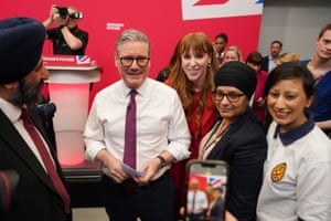 Dudley, UKThe Labour leader, Keir Starmer, and deputy leader, Angela Rayner, launching the party’s local elections campaign at the Black Country &amp; Marches Institute of Technology