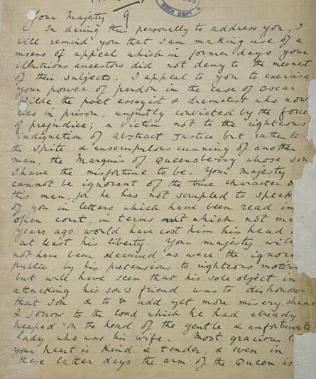 First page of Douglas’s letter to Queen Victoria