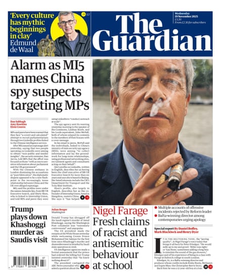 The Guardian frontpage