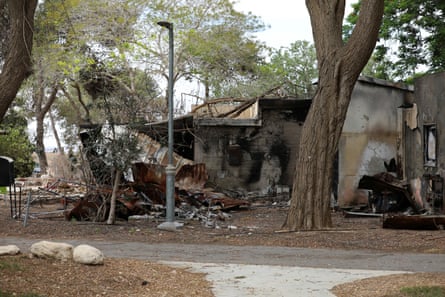 A burned-out house