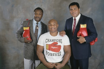 Joe Frazier, George Foreman and Muhammad Ali