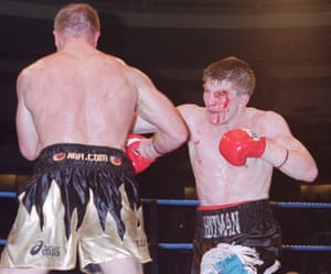 Ricky Hatton during his win over Jon Thaxton in October 2000.