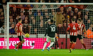 Marcus Rashford strikes to put Manchester United 3-2 up, having been 2-0 down.