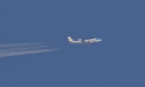 Air Force One photographed over Yorkshire as Donald Trump flew to Iraq on Boxing Day.
